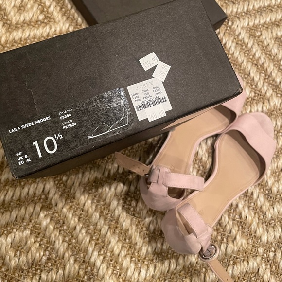 J. Crew Laila suede wedges in washed light pink - Picture 7 of 7